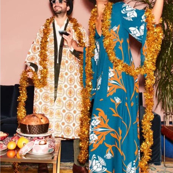 La DoubleJ Magnifico maxi dress Florence Placee in pebbled sable caftan. - Picture 2 of 8